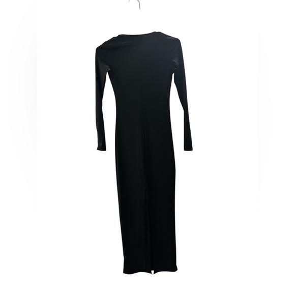 SHEIN One-Shoulder Long Sleeve Bodycon Maxi Dress – Black – Size US 0 - Picture 3 of 4